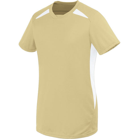 Russell Athletic Ladies Hawk Jersey (322872), Color 'Vegas Gold/White'